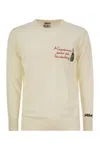 Mc2 Saint Barth A Capodanno Siamo Da Furstenberg Sweater In Wool And Cashmere Blend In White