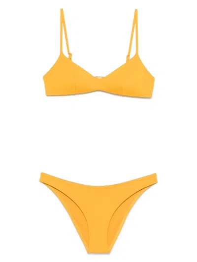 Mc2 Saint Barth Sweetheart-neck Bikini In Yellow