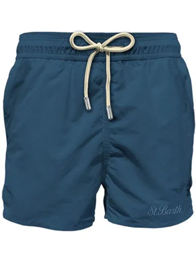 Mc2 Saint Barth Comfortable Swimwear Featuring Elastic Waistband In Blue