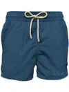 Mc2 Saint Barth Swim Shorts Elastic Waistband In Blue