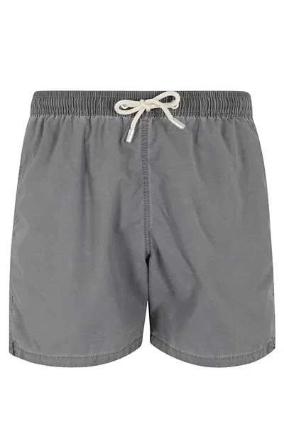 Mc2 Saint Barth Swim Short Garment Dyed In Gray