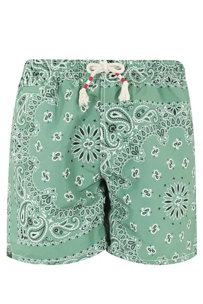 Mc2 Saint Barth Swim Short With Cord Coulisse In Green