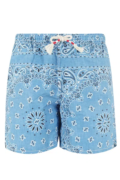 Mc2 Saint Barth Swim Short With Cord Coulisse In Blue