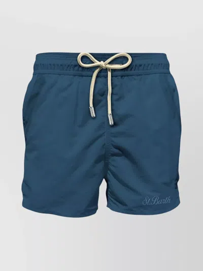 Mc2 Saint Barth Swim Shorts Elastic Waistband In Blue