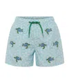 Mc2 Saint Barth Swim Shorts For Boy With Turtle In Multi