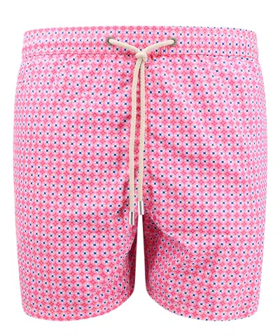 Mc2 Saint Barth Geometric-print Swim Shorts In Pink