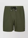Mc2 Saint Barth Swim Trunks With Elastic Waistband And Back Pocket In Green