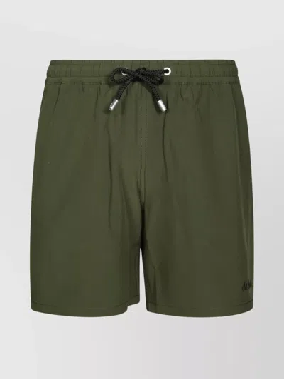 Mc2 Saint Barth Swim Trunks With Elastic Waistband And Back Pocket In Green