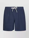 Mc2 Saint Barth Swim Trunks With Elastic Waistband And Eyelet Detailing In Blue