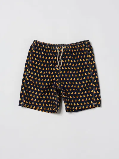 Mc2 Saint Barth Kids'  スイムウェア ボーイ カラー ブルー 1 In Black