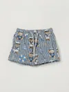 Mc2 Saint Barth Blue Swim Short For Boy With Bear