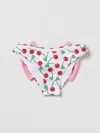 Mc2 Saint Barth Cherry-print Bikini Bottoms In White