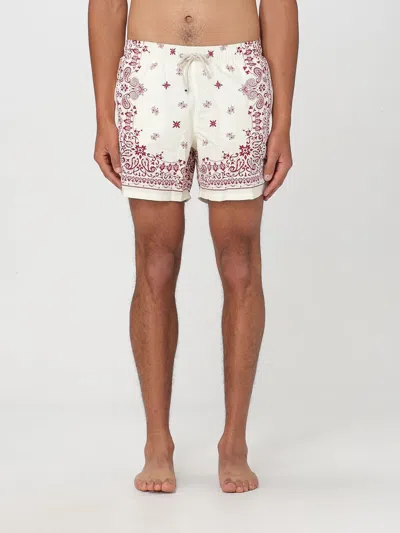 Mc2 Saint Barth Placed-print Drawstring Swim Shorts In Neutral