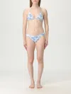Mc2 Saint Barth Woman Toile De Jouy Scoop Bralette Beach Top May In Blue