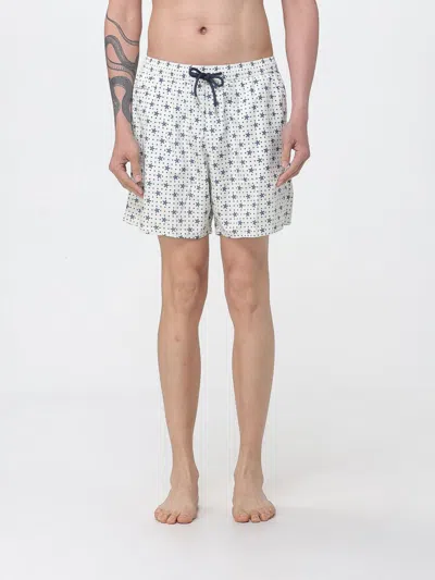 Mc2 Saint Barth Lighting Micro Anchor-print Swim Shorts In White