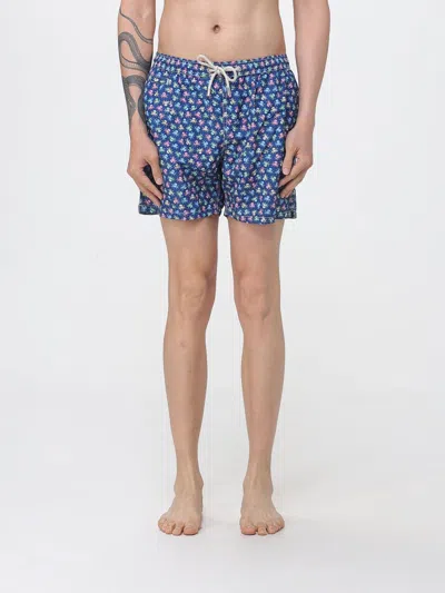 Mc2 Saint Barth Lighting Micro Octopus-print Swim Shorts In Blue
