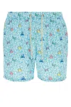 Mc2 Saint Barth Comfort Light Beachwear In Cyan Polyester In Blue
