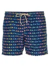Mc2 Saint Barth Lighting Micro Fantasy Nylon Swim Trunk In Blue