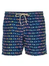 Mc2 Saint Barth Lighting Micro Fantasy Nylon Swim Trunk In Blue