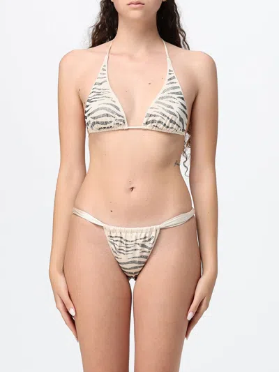 Mc2 Saint Barth Embroidered Bikini Top Swimsuit In Multi
