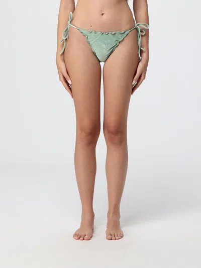 Mc2 Saint Barth Printed Bikini Bottom Swimsuit In Green