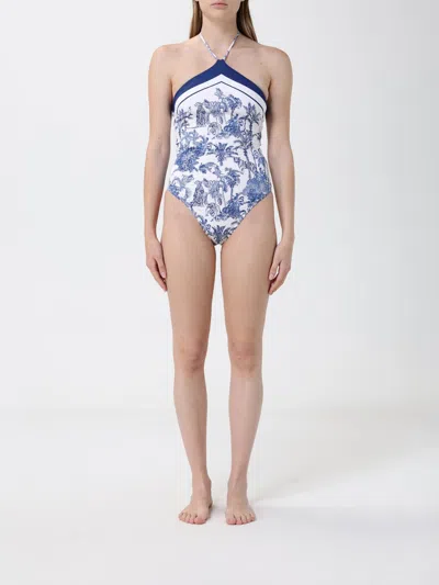 Mc2 Saint Barth Meryem Animal-print Halterneck Swimsuit In Multi