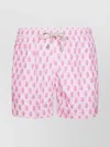 Mc2 Saint Barth Swimwear With Elastic Waistband And All-over Print In Pink