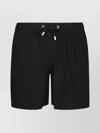 Mc2 Saint Barth Swimwear With Elastic Waistband And Eyelet Detailing In Black