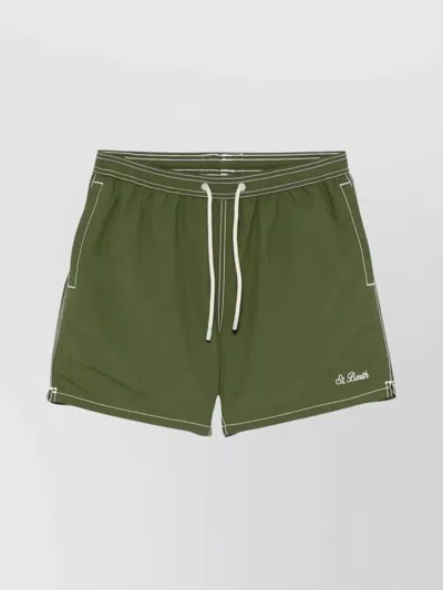 Mc2 Saint Barth Swimwear With Side Pockets And Back Pocket In Green