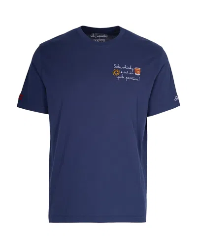 Mc2 Saint Barth T-shirt Arnott Warm Sole Wishy E Sei In Pole Position! Blu In Blue