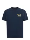 Mc2 Saint Barth Man Cotton T-shirt With Magnum Marine Print Magnum Marine Special Edition In Blu Scuro