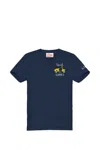 Mc2 Saint Barth Man T-shirt With Vespa Placed Print And Embroidery Vespa Special Edition In Blue