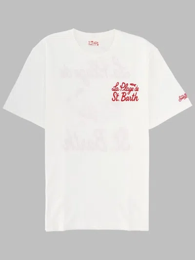 Mc2 Saint Barth T-shirt Con Stampa In White