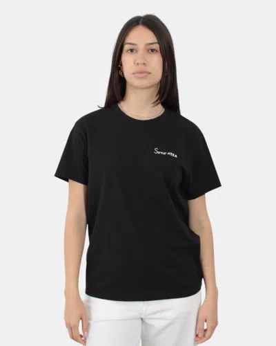 Mc2 Saint Barth T-shirt Crew Neck In Cotton - Are Black 00 Emb