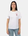 Mc2 Saint Barth T-shirt Crew Neck In Cotton - Negroni Addicted 01n Rhinestones Emb In White