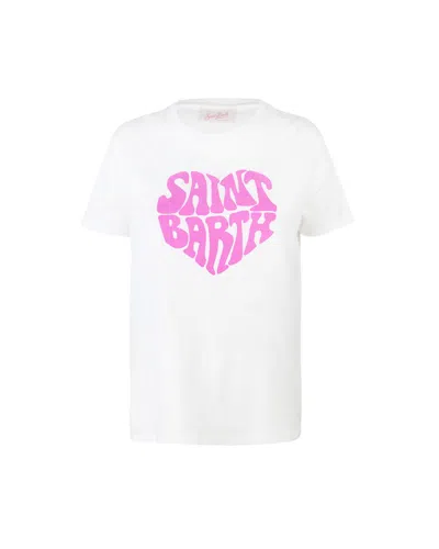 Mc2 Saint Barth T-shirt Cuore Saint Barth Bianca