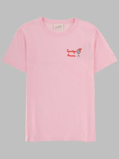 Mc2 Saint Barth Mini Cotton T-shirt For Women In Pink