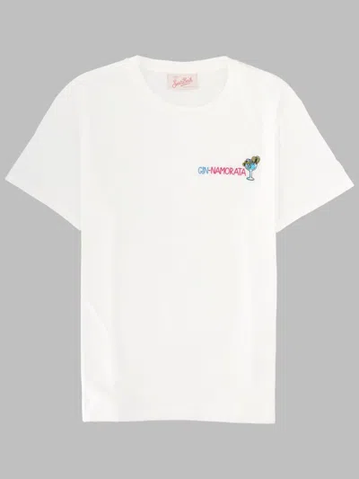 Mc2 Saint Barth Mini Cotton T-shirt For Women In White
