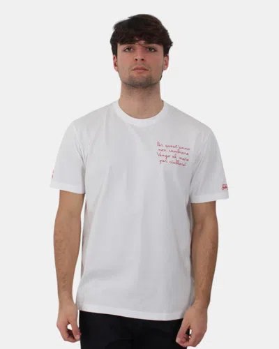 Mc2 Saint Barth T-shirt Man Embroidered - I Come To The Sea 01n –  In White