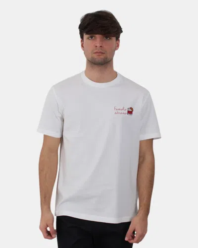 Mc2 Saint Barth T-shirt Man Embroidered Strange Pharma 01n –  In White