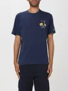 Mc2 Saint Barth Man T-shirt With Vespa Placed Print And Embroidery Vespa Special Edition In Blue