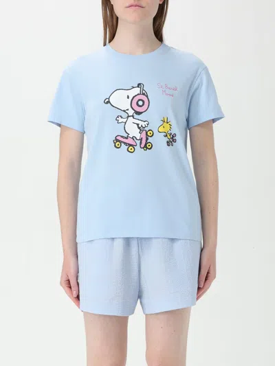 Mc2 Saint Barth T-shirt  Woman Color Gnawed Blue In Gnawed Blue
