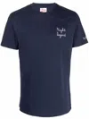 Mc2 Saint Barth Crew Neck Embroidered Detail Short Sleeves In Blue