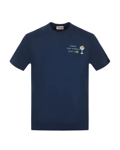 Mc2 Saint Barth Portofino T-shirt Look How I Rock Coon Gin In Blue