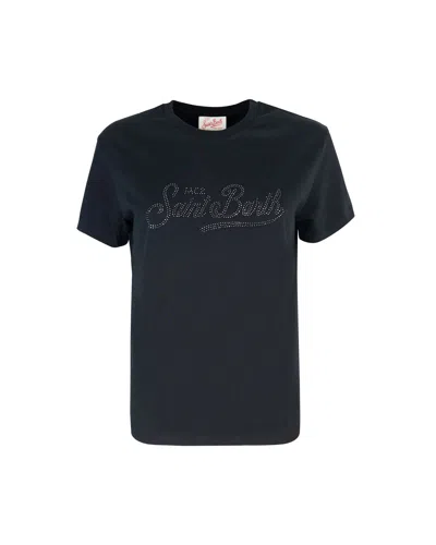 Mc2 Saint Barth T-shirt Strass Logo In 05141f