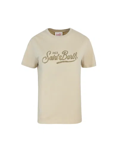 Mc2 Saint Barth T-shirt Strass Logo In 05143f