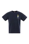Mc2 Saint Barth Graphic Print Crew Neck T-shirt In Blue