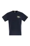 Mc2 Saint Barth T-shirt With Chest Print In Blue