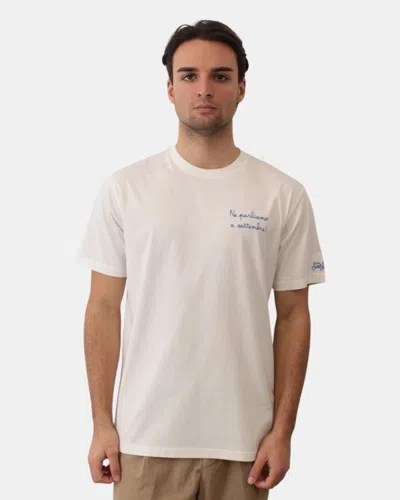 Mc2 Saint Barth T-shirt With Embroidery - In September 01n In White