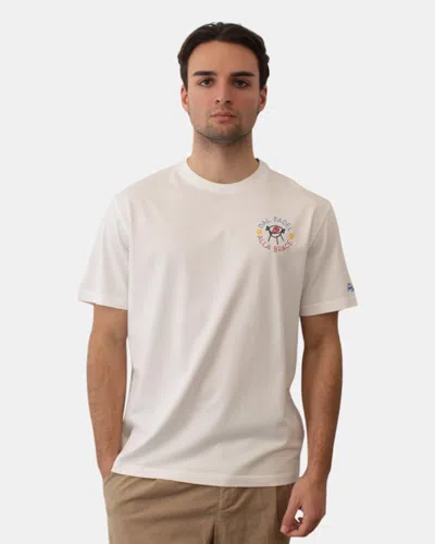 Mc2 Saint Barth T-shirt With Embroidery - Padel Brace 01n In White